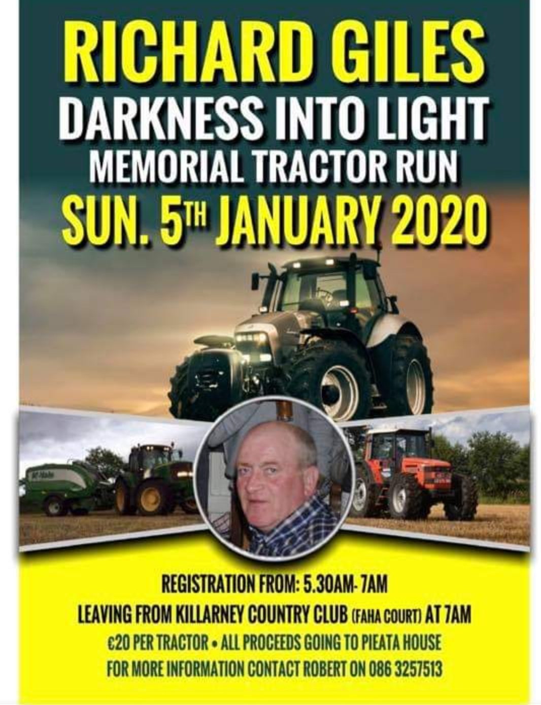 Darkness into Light Tractor Run